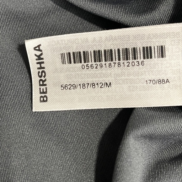 Bershka Gray Black Plaid Mesh Lace Goth Fairy Slit Dress Medium - Picture 14 of 14